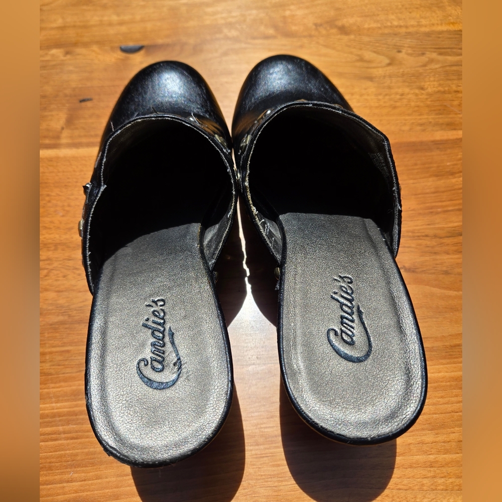 Candies Studded Black Clogs. Womens 8. - Picture 11 of 15